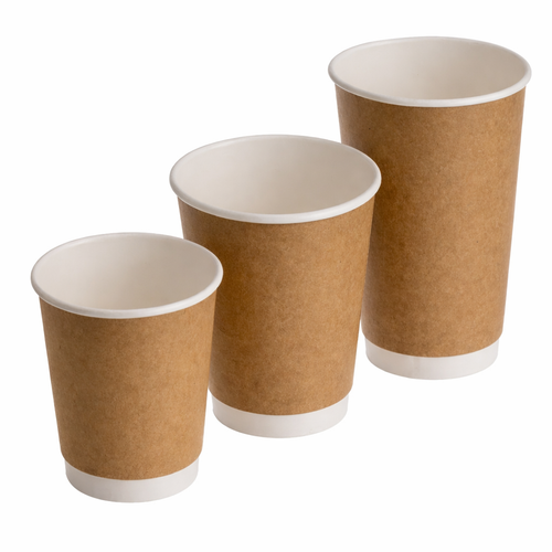 Bio Recyclable - Double Wall Kraft Hot Cup Range