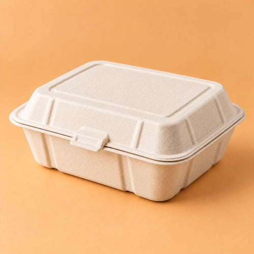 Bagasse Clamshell Boxes - 450 ml HB6
