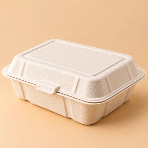 Bagasse Clamshell Boxes - 450 ml HB6