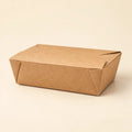 Kraft Rectangular Take Away Box - No 1 Plain Craft Rectangular Paper Food Box 500 ml