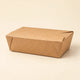 Kraft Rectangular Take Away Box - No 1 Plain Craft Rectangular Paper Food Box 500 ml