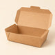 Kraft Rectangular Take Away Box - No 1 Plain Craft Rectangular Paper Food Box 500 ml