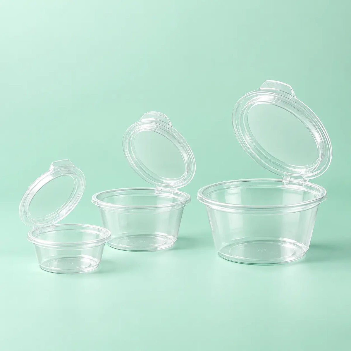 Plastic Hinged Sauce Cups - 1 oz