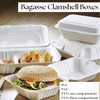 Bagasse Clamshell Container Box